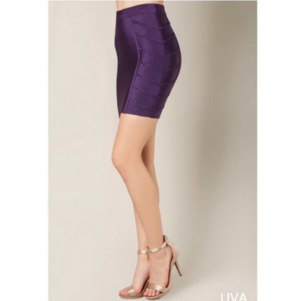 WoW Couture Lace Up Bandage Style Bodycon Mini Skirt